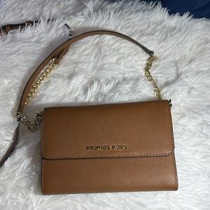 Michael Kors Tan Crossbody Bag with Gold Accents
